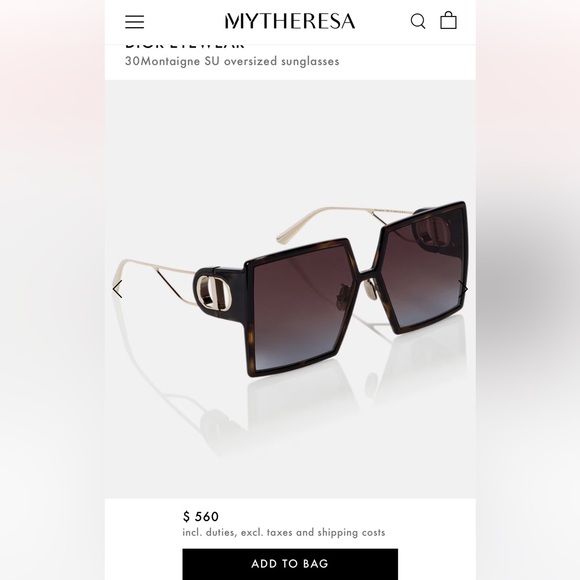 Christian Dior 30 Montaigne SU oversized sunglasses - Picture 10 of 12